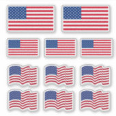Amerikaanse vlaggen Stickers (Voorkant)