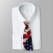 Amerikaanse vlaggen stropdas (Gebonden)