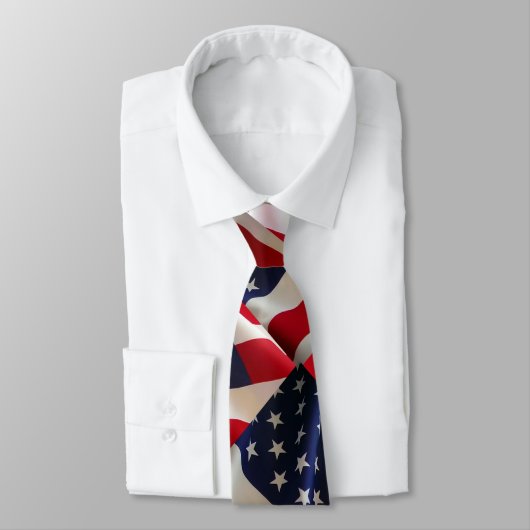 Amerikaanse vlaggen stropdas (Gebonden)