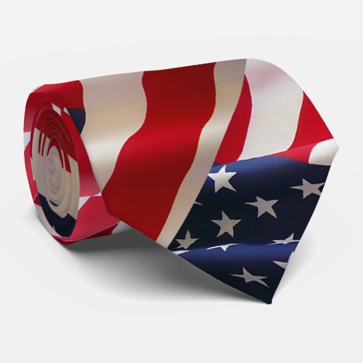 Amerikaanse vlaggen stropdas (Opgerold)