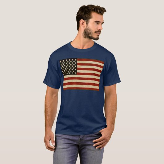 -Amerikaanse vlaggen T-shirt (Voorkant volledig)