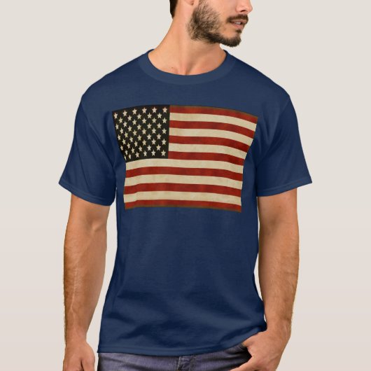 -Amerikaanse vlaggen T-shirt (Voorkant)