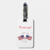 Amerikaanse vlaggen Thunder_Cove Patriotic op 4 ju Bagagelabel (Achterkant verticaal)