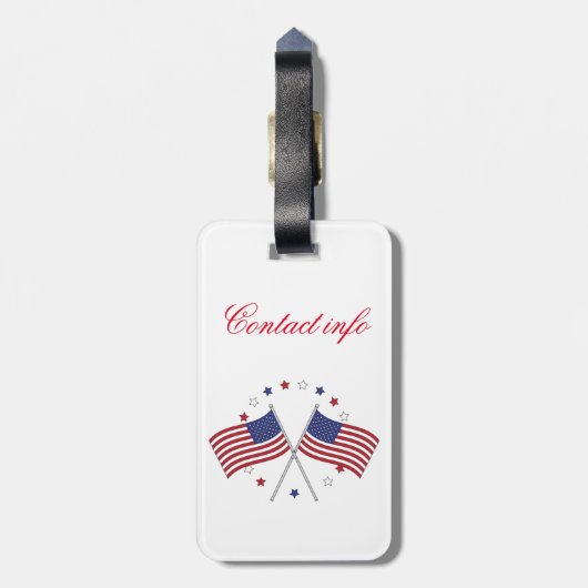 Amerikaanse vlaggen Thunder_Cove Patriotic op 4 ju Bagagelabel (Achterkant verticaal)