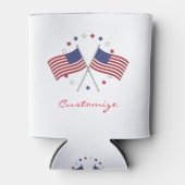 Amerikaanse vlaggen Thunder_Cove Patriotic op 4 ju Blikjeskoeler (Voorkant)