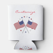 Amerikaanse vlaggen Thunder_Cove Patriotic op 4 ju Blikjeskoeler (Achterkant)