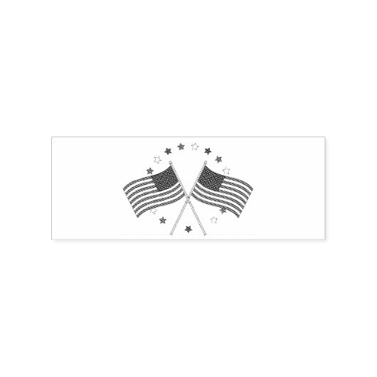 Amerikaanse vlaggen Thunder_Cove Patriotic op 4 ju Rubberstempel (Afrduk)