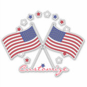 Amerikaanse vlaggen Thunder_Cove Patriotic op 4 ju Sticker (Voorkant)