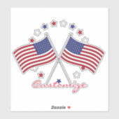 Amerikaanse vlaggen Thunder_Cove Patriotic op 4 ju Sticker (Vel)