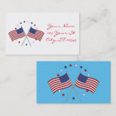Amerikaanse vlaggen Thunder_Cove Patriotic op 4 ju Visitekaartje (Voorkant / Achterkant)
