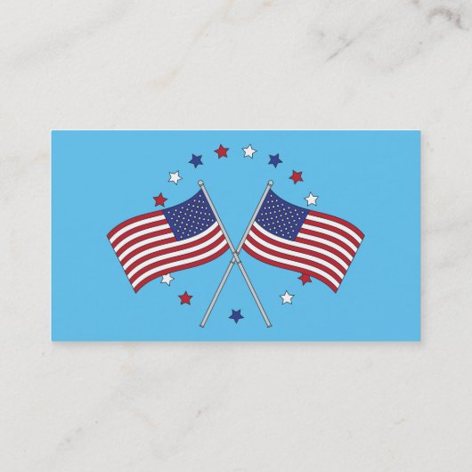 Amerikaanse vlaggen Thunder_Cove Patriotic op 4 ju Visitekaartje (Achterkant)