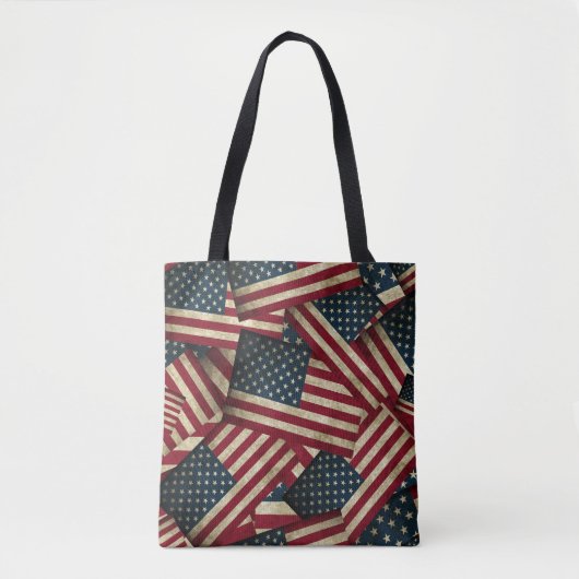 Amerikaanse vlaggen tote bag (Voorkant)