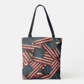 Amerikaanse vlaggen tote bag (Achterkant)