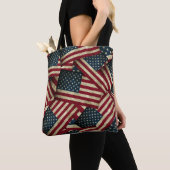 Amerikaanse vlaggen tote bag (Dichtbij)