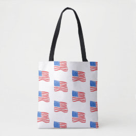 Amerikaanse vlaggen tote bag