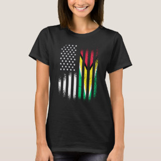 Amerikaanse vlaggen van Guayanese patriot Grown Co T-shirt