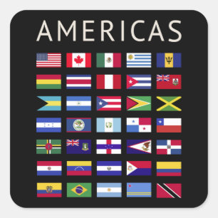 Amerikaanse vlaggen vierkante sticker