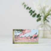 Amerikaanse vlaggen visitekaartje (Staand voorkant)