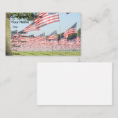 Amerikaanse vlaggen visitekaartje (Voorkant / Achterkant)