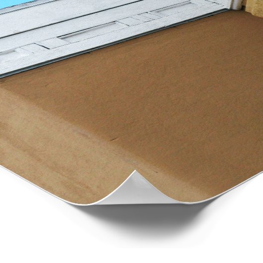 Amerikaanse vlaggen vliegen op Albuquerque Adobe Poster (Hoek)