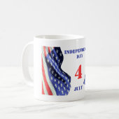 Amerikaanse vlaggen voor Onafhankelijkheidsdag, 4  Koffiemok (Voorkant links)