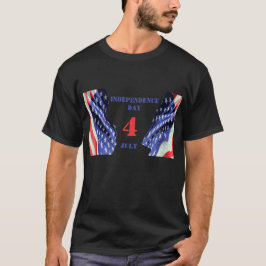 Amerikaanse vlaggen voor Onafhankelijkheidsdag, 4  T-shirt