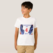 Amerikaanse vlaggen voor Onafhankelijkheidsdag, 4  T-shirt (Voorkant volledig)