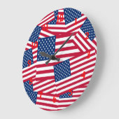 Amerikaanse vlaggen wandklok (Hoek)