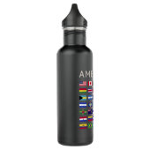 Amerikaanse vlaggen waterfles  (Links)