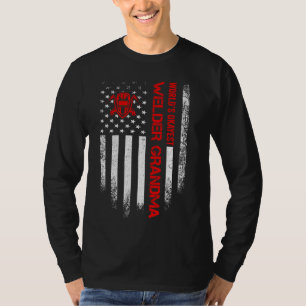 -Amerikaanse vlaggen-wereld S Okayest Welder Grand T-shirt