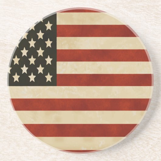 -Amerikaanse vlaggen Zandsteen Onderzetter (Voorkant)