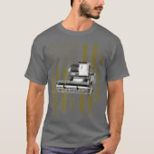 Amerikaanse vlaggenboer Combine Tractor — verhit T-shirt (Voorkant)