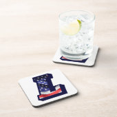 Amerikaanse vlaggenbrief "L" Drankjes Onderzetter (Rechterzijde)