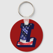 Amerikaanse vlaggenbrief "L" Sleutelhanger (Voorkant)