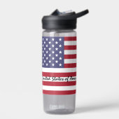 Amerikaanse vlaggenfles, patriottisch VS, Verenigd Waterfles (Links)