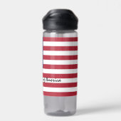 Amerikaanse vlaggenfles, patriottisch VS, Verenigd Waterfles (Achterkant)