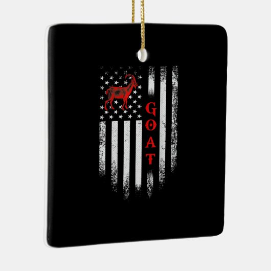 Amerikaanse vlaggengeit Keramisch Ornament (Rechts)