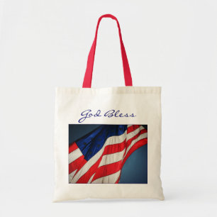 Amerikaanse vlaggengod zegene canvas Canvas tas