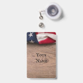  Amerikaanse vlaggengrens Badge (Voorzijde met uittrekbare clip)