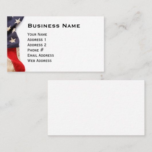  Amerikaanse vlaggengrens Visitekaartje (Voorkant / Achterkant)