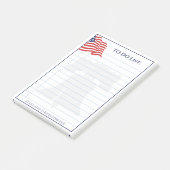 Amerikaanse vlaggenillustratie om lijst te doen post-it® notes (Schuin)