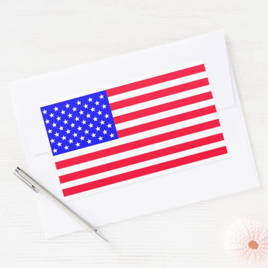 Amerikaanse vlaggenkunst rechthoekige sticker (Envelop)