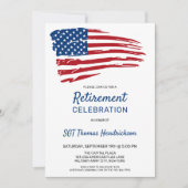 Amerikaanse vlaggenpatriottische militaire aftredi kaart (Voorkant)