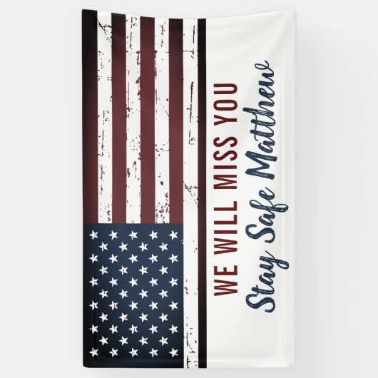 Amerikaanse Vlaggenpatriottische militairen gaan w Spandoek (Verticaal)