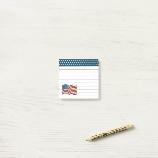 Amerikaanse vlaggenpost post-it® notes (Op bureau)