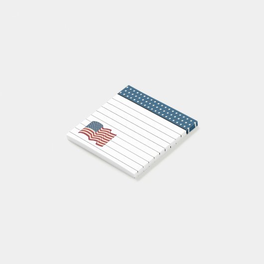 Amerikaanse vlaggenpost post-it® notes (Schuin)