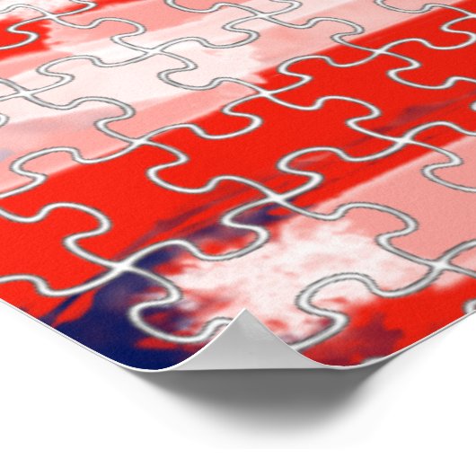 Amerikaanse vlaggenpuzzel poster (Hoek)
