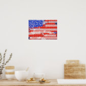 Amerikaanse vlaggenpuzzel poster (Keuken)