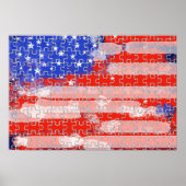 Amerikaanse vlaggenpuzzel poster (Voorkant)
