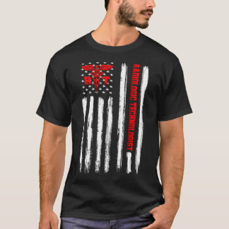 Amerikaanse vlaggenradioloog Rad Tech Wee T-shirt